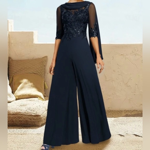 LT Lanting Pants - LT LanTing Bride  Black Jumpsuit